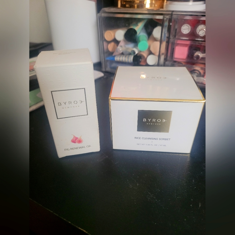 Byroe fig renewal oil and rice cleansing sorbet